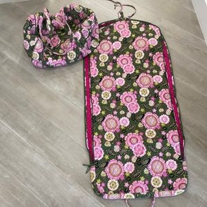 Vera Bradley Olivia travel set. Garment bag and over night bag.